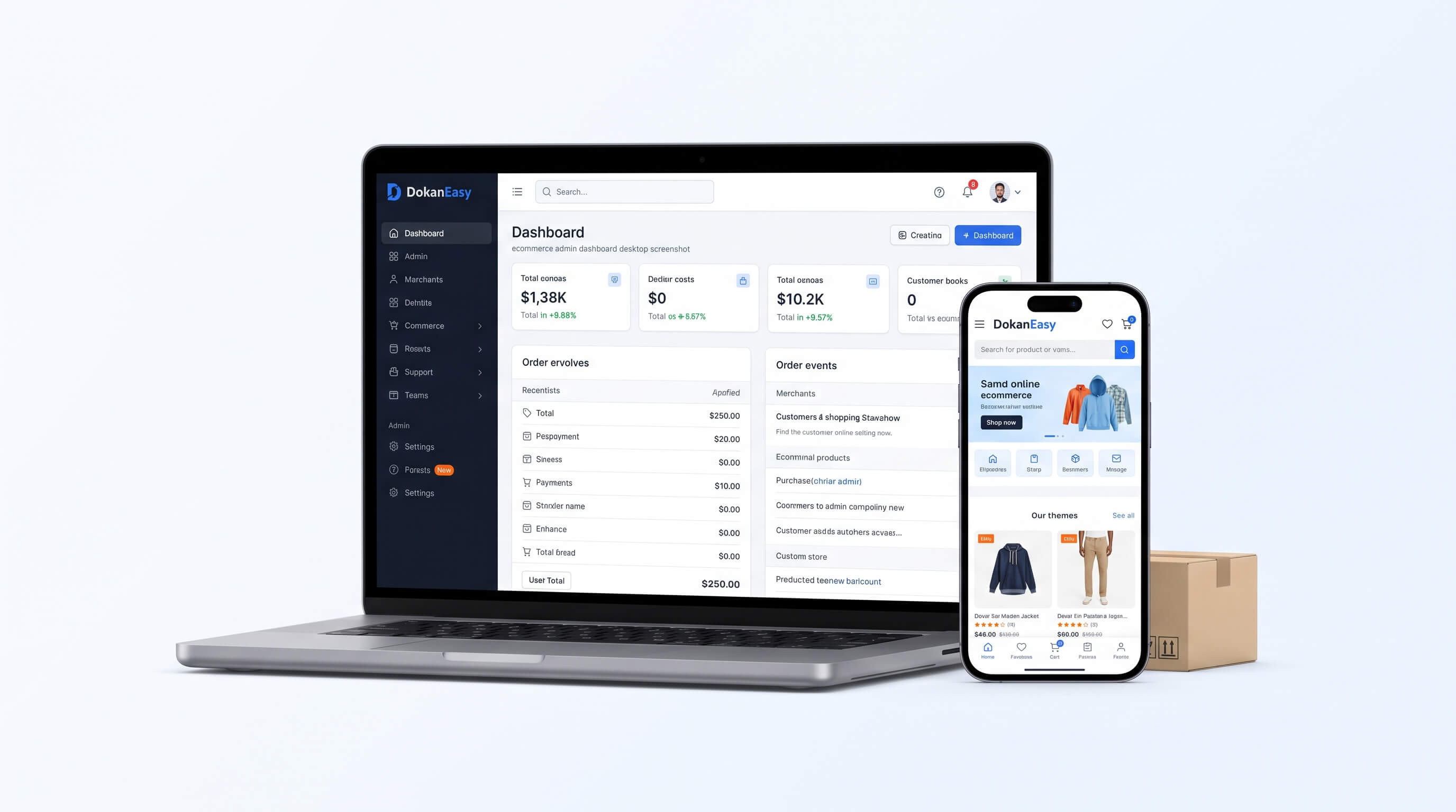 DokanEasy 3D Laptop and Mobile Storefront Preview